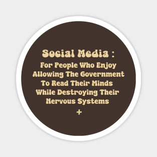 Social Media Warning Label Magnet